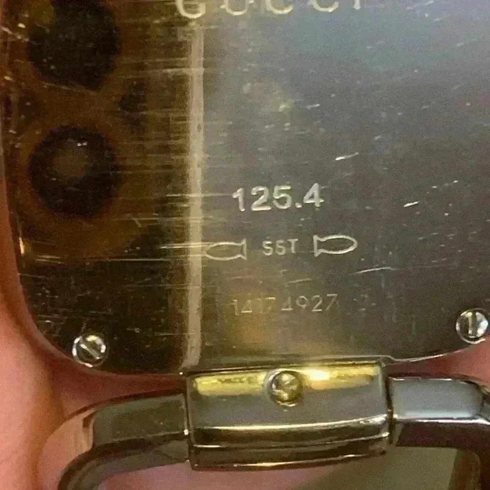 Gucci G watch Silver with Dark Bronze Face With Diamonds.